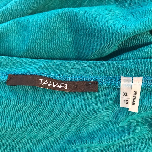 Tahari Cotton knit V-neck 3/4 sleeve Shirt XL - Picture 3 of 5